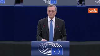 Draghi quotIn ansia per futuro Europa rischiamo di essere meno liberi di scegliere nostro destinoquot [upl. by Helmer]