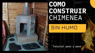 Como construir ¡¡CHIMENEA de leña SIN HUMO PASO A PASO fácil y barato [upl. by Aneekat]