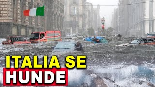 Se hunde Italia Mira cómo las calles y casas se hunden bajo cientos de litros de agua hoy [upl. by Allx]