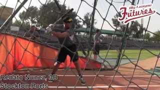 Renato Nunez Prospect Video 3b Stockton Ports athletics [upl. by Grenville]