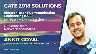 Kreatryx GATE 2018 ECE Solutions  Network and Engg Maths [upl. by Demetri]