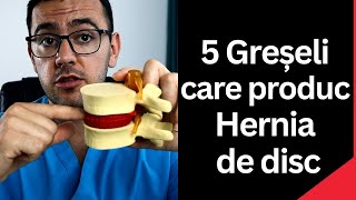 Top 5 Greșeli care produc Hernia de disc lombară kinetoterapie [upl. by Federica]