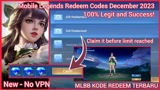 Mobile Legends Redeem Codes December 25 2023 Merry Christmas Get this New Reward gift MLBB codes [upl. by Rennerb547]