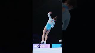 Manila Esposito Italy Floor FX Podium Training 2023 World Championships Slow Motion shorts Part3 [upl. by Sinnek]