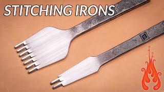 Blacksmithing  Making stitching irons for leather working [upl. by Immot]