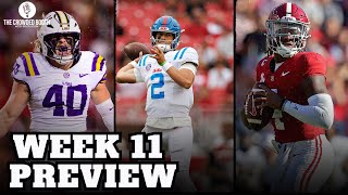 CFP Rankings Reaction  Week 11 CFB Preview [upl. by Eerb]