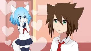 Notice Me Senpai  Wolfychu sings Yandere simulator animation [upl. by Icyak]