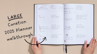 Curation 2025 Planner Large Walkthrough [upl. by Steffin]