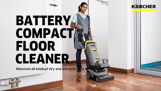 Karcher BR 304 C Bp  Battery Compact Scrubber Drier  How to use the BR 304 C Bp scrubber drier [upl. by Halpern]