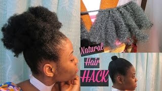 DIY CLIPINS CROCHET BRAIDS for 4B and 4C Hair  NATURAL HAIR HACK  beginners friendly [upl. by Annaitsirk]