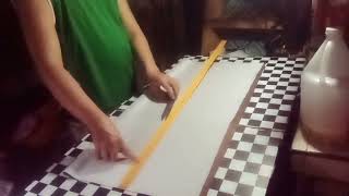 cutting tutorial for L shaped sofa urbanette fabric cuttingskills6059 [upl. by Balling696]