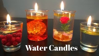 DIY Water candles  Making candles with WATER [upl. by Kerk]