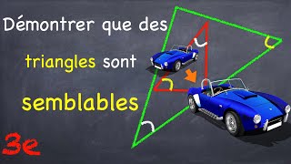 Démontrer que des triangles sont semblables [upl. by Aicenert]