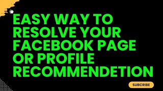 How to Solve Facebook Recommendation Problem your Page or Profile [upl. by Elbert19]