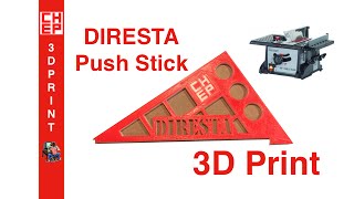 3D Printing a DIRESTA PushStick Custom Designed in Tinkercad  Video 049 [upl. by Meghan]