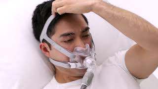 Managing leaks  Full face CPAP mask  ResMed AirFit™ F30 [upl. by Nhguavahs903]