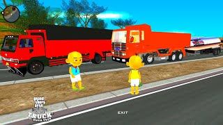 Upin dan ipin buat Kolam Renang Truk Gandeng Tronton  Ehsan Fizi Ketemu Pocong dijalan 🤣 Dunia Oyya [upl. by Broddy6]