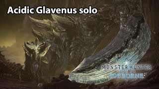 MHW Iceborne  Acidic Glavenus solo Insect Glaive gameplay first encounter [upl. by Gnes]