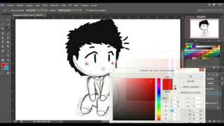 tutorial para combinar foto con dibujo chibi fácil y rápido photoshop [upl. by Branca]