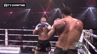 FIGHT Badr Hari TKO vs Gokhan Saki  Retirement fight ITS SHOWTIME 55 [upl. by Nimrak]