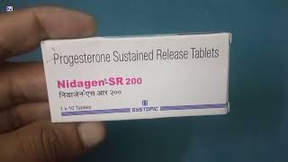 Nidagen SR 200 Tablet  Progesterone Sustained Release Tablets  Nidagen SR 200mg Tablet Uses Dosage [upl. by Ovida]