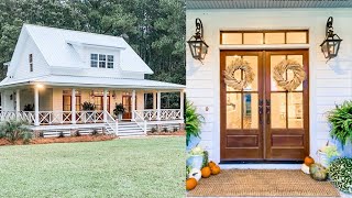 Adorable Fall Cottage Farmhouse Home Tour  Cotton Blue Cottage [upl. by Krakow]