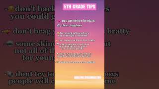 5th Grade tips [upl. by Arnold693]