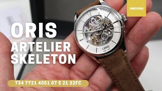 Unboxing Oris Artelier Skeleton 734 7721 4051 07 5 21 32fc [upl. by Brinkema]