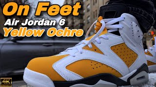 Jordan 6 Yellow Ochre  ON FEET “4K” Review [upl. by Ennaus615]