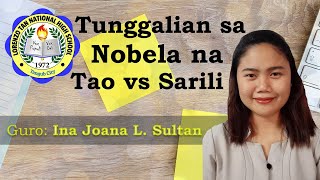 Filipino 9 Tunggalian sa Nobela na Tao vs Sarili [upl. by Ennairek]