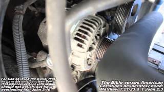 How to Remove amp Replace Alternator 0107 Toyota Sequoia [upl. by Atinuaj14]