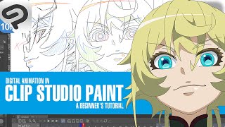 The Complete Beginners Tutorial to Digital Animation in Clip Studio Paint Animating a Head Turn [upl. by Felix]