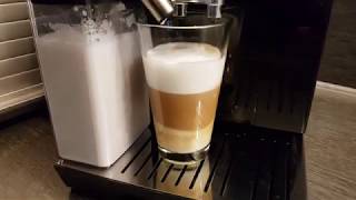 Delonghi Ecam Dinamica 35055b Kaffeevollautomat Latte Macchiato machen [upl. by Toby737]