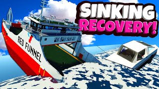 SINKING SHIP SURVIVAL Turns to Underwater Recovery in Stormworks Multiplayer [upl. by Lledo621]