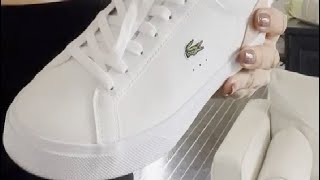 Lacoste Womens Gripshot Bl Leather Sneakers Review Sizing Explained  BEST Ways To Style [upl. by Nowyt914]