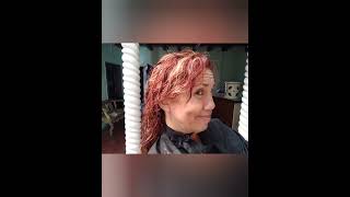 Red Hair amp Blonde Highlights Hairstyle Makeover [upl. by Avik]