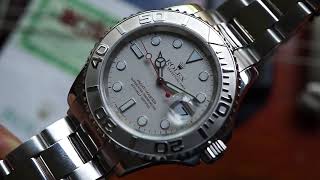 Rolex Yachtmaster Steel Platinum 16622 41 mm w Papers 2003 [upl. by Iidnarb783]