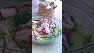 Салат весенний из ранней капустыspring cabbage salad with cucumber and radish [upl. by Orazal]