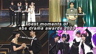 best moments of sbs drama awards 2023 chaotic [upl. by Janis]