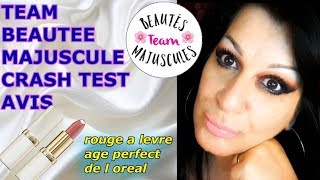 rouge a levre AGE PERFECT LUMIERE L OREAL PARIS  revue [upl. by Kcinemod]