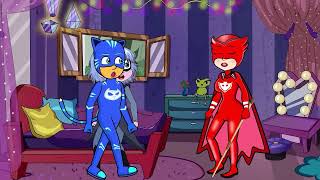 Catboy vs Gekko Love  Who will Owlette choose  Catboys Life Story  PJ MASKS 2D ANIMATION [upl. by Darsie37]