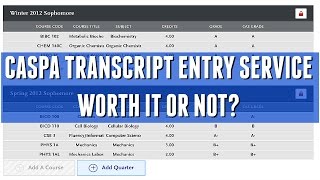 PrePA  CASPA Transcript Entry Service Worth The Cost [upl. by Idnarb]