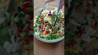 Salade saladrecipe salad سلطة وصفاتسهلة healthyfood وصفاتصحية saladpasta saucemarinade [upl. by Yelime]