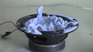 Non Newtonian Fluid on a Speaker Cone [upl. by O'Reilly574]