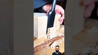 Increíble Formon de acero Damasco satisfying woodworking woodcut artesanias [upl. by Oicirbaf]