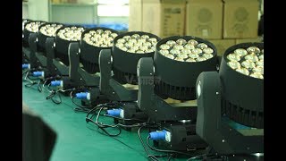 1912W RGBW LED Beam Wash Moving Head Zoom [upl. by Arianne170]