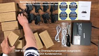 OOSSXX 50MP Wireless Surveillance Monitor Unboxing 8 pack [upl. by Cissiee]