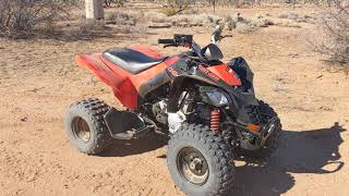 new 2021 canam Ds250 walk around daughters new quad [upl. by Ahsikel]