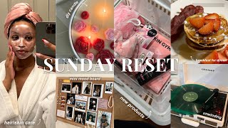 SUNDAY RESET  hairskin care everything shower DIY candle prepping for the week amp more [upl. by D'Arcy]