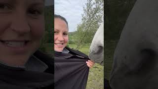 Horse Bites Owners Zipper and Wont Let Go😱 [upl. by Wiencke]